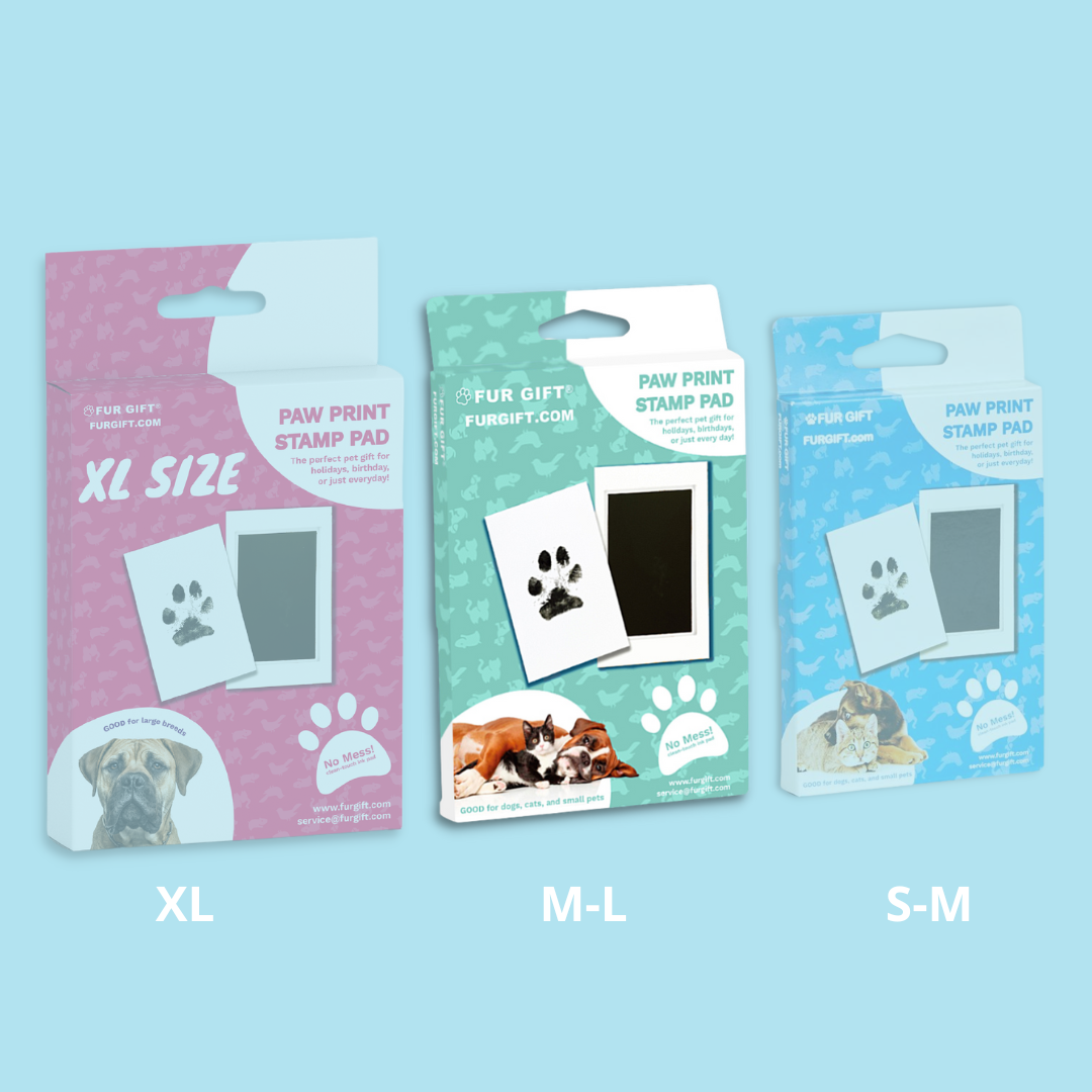 4 Pack of Plus Size Paw Print Stamp Pads