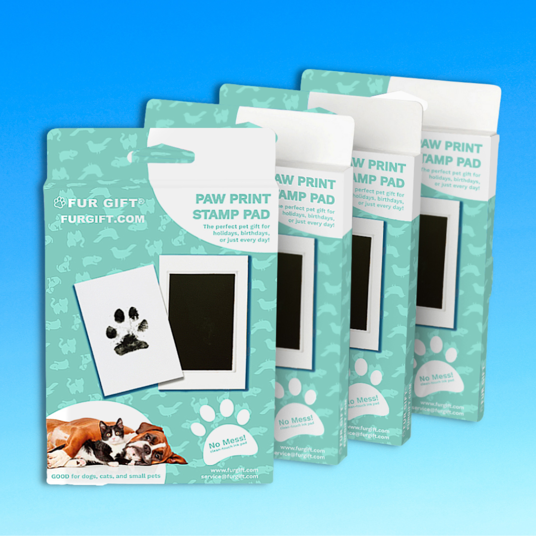 4 Pack of Plus Size Paw Print Stamp Pads