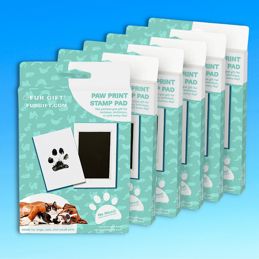 6 Pack of Plus Size Paw Print Stamp Pads