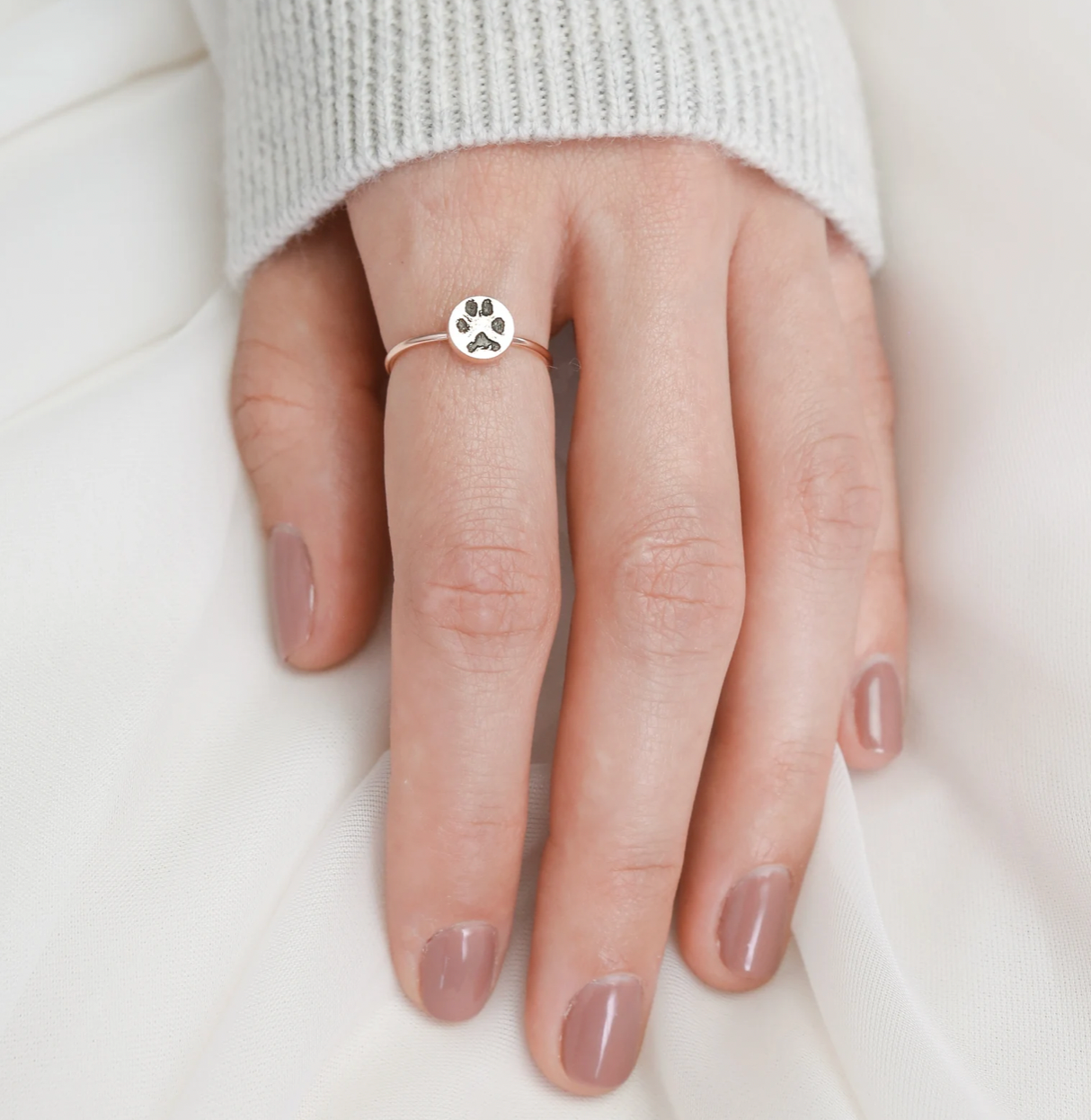 Custom Paw or Nose Print Ring