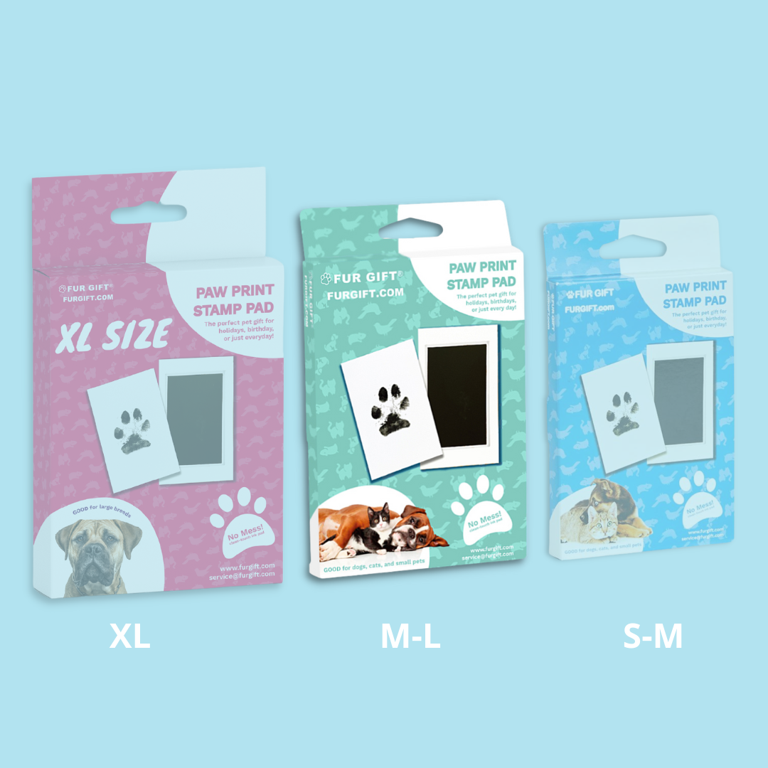 6 Pack of Plus Size Paw Print Stamp Pads – Fur Gift