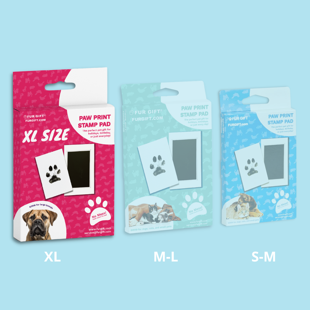 4 Pack of Plus Size Paw Print Stamp Pads