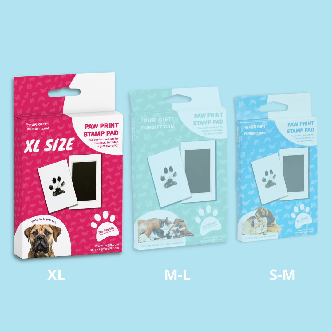 4 Pack of XL Paw Print Stamp Pad – Fur Gift