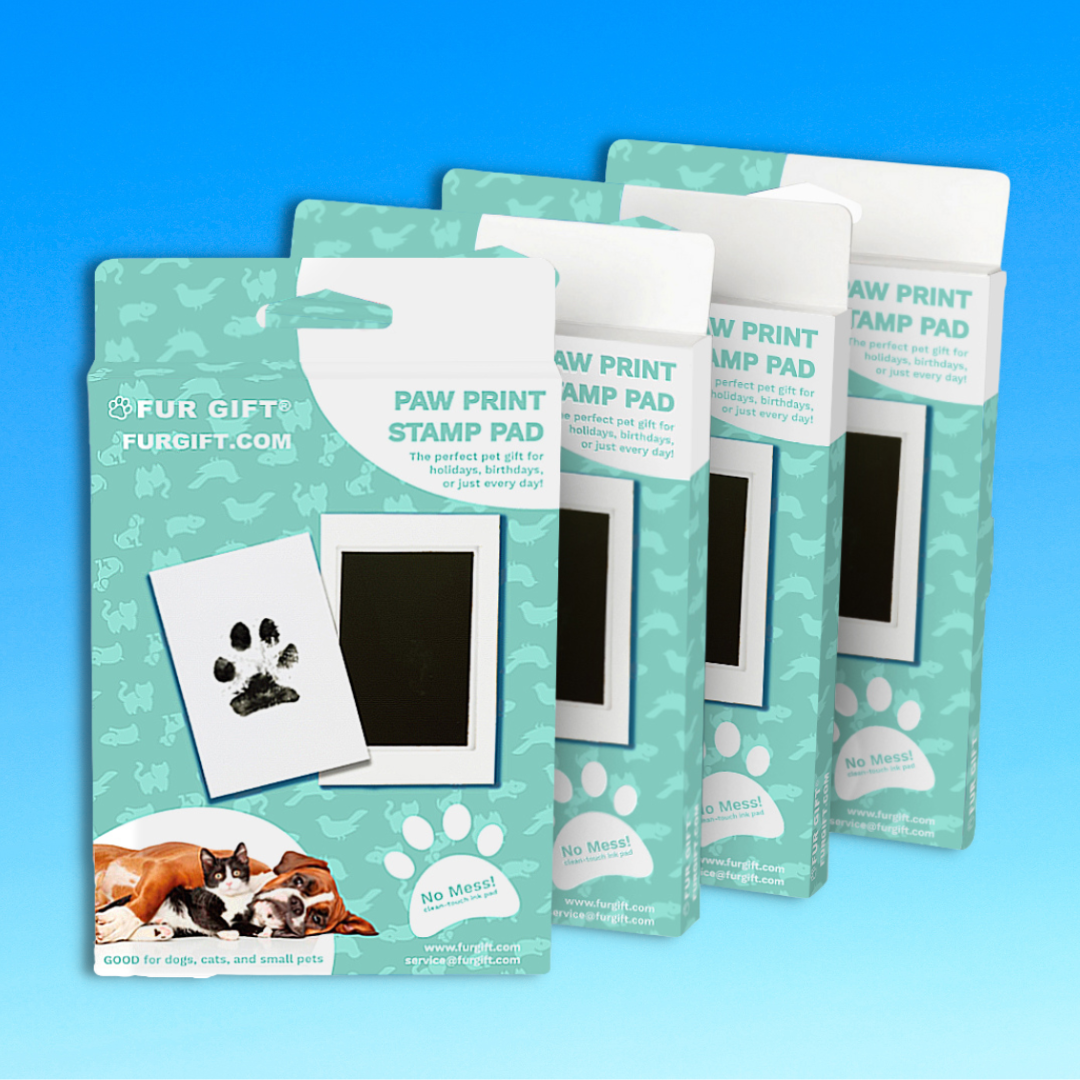 4 Pack of Plus Size Paw Print Stamp Pads – Fur Gift